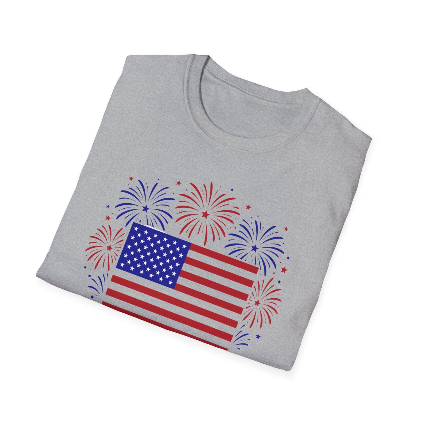 NEC + flag + fireworks (no logo): Classic Softstyle T-Shirt