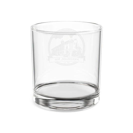 Needham Town Hall: Engraved Whiskey Glass