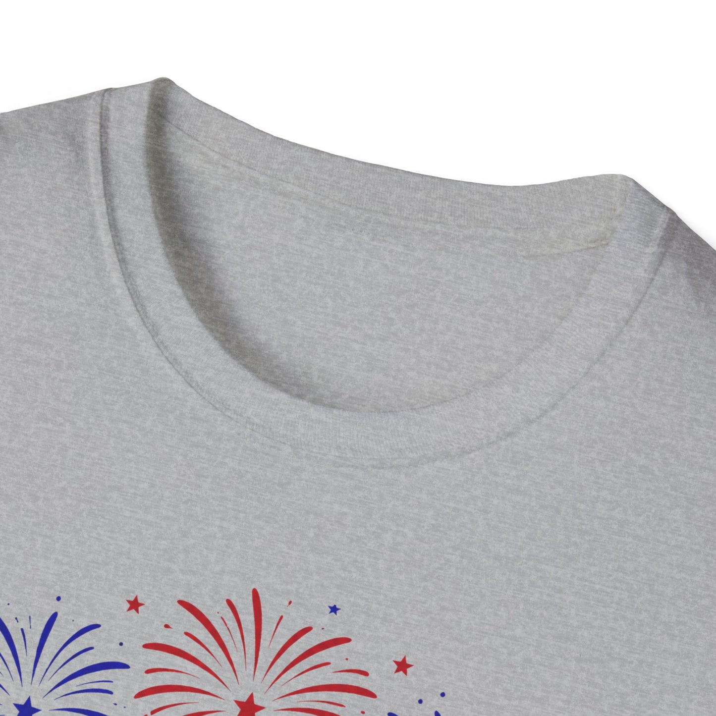 NEC + flag + fireworks (no logo): Classic Softstyle T-Shirt