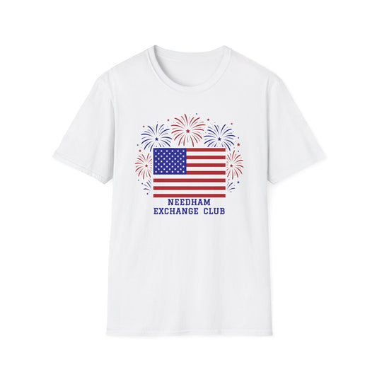 NEC + flag + fireworks (no logo): Classic Softstyle T-Shirt