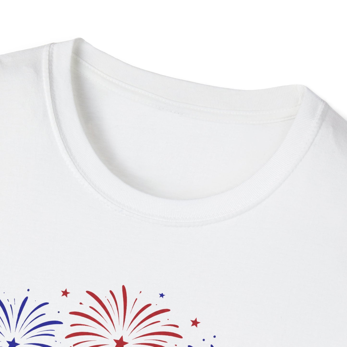 NEC + flag + fireworks (no logo): Classic Softstyle T-Shirt