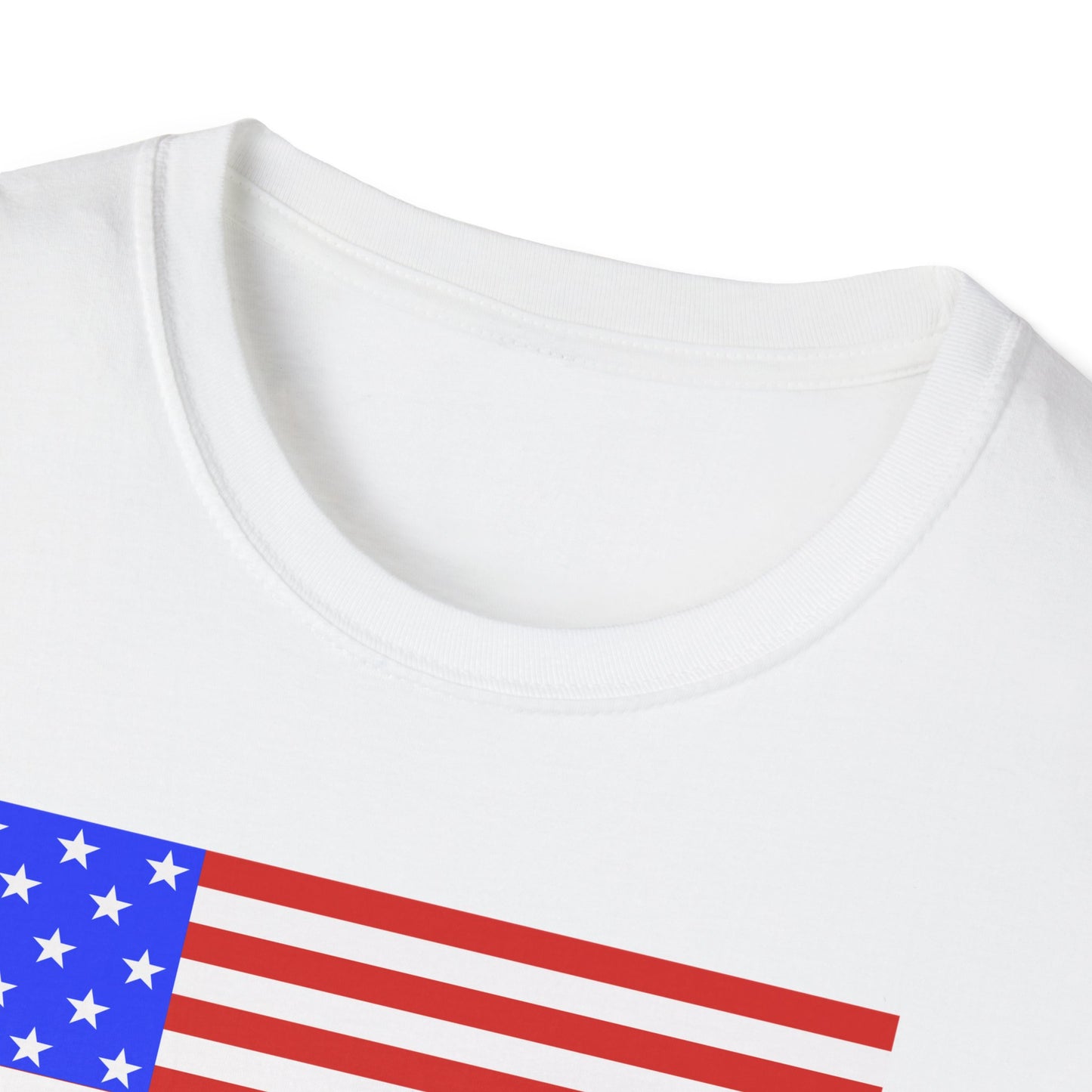 Flag + America 250 logo: Classic Softstyle T-Shirt
