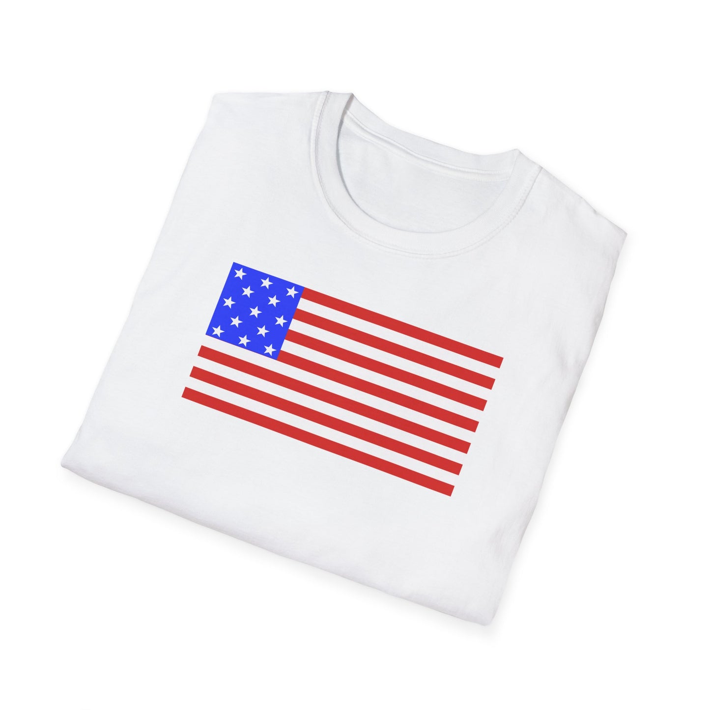 Flag + America 250 logo: Classic Softstyle T-Shirt