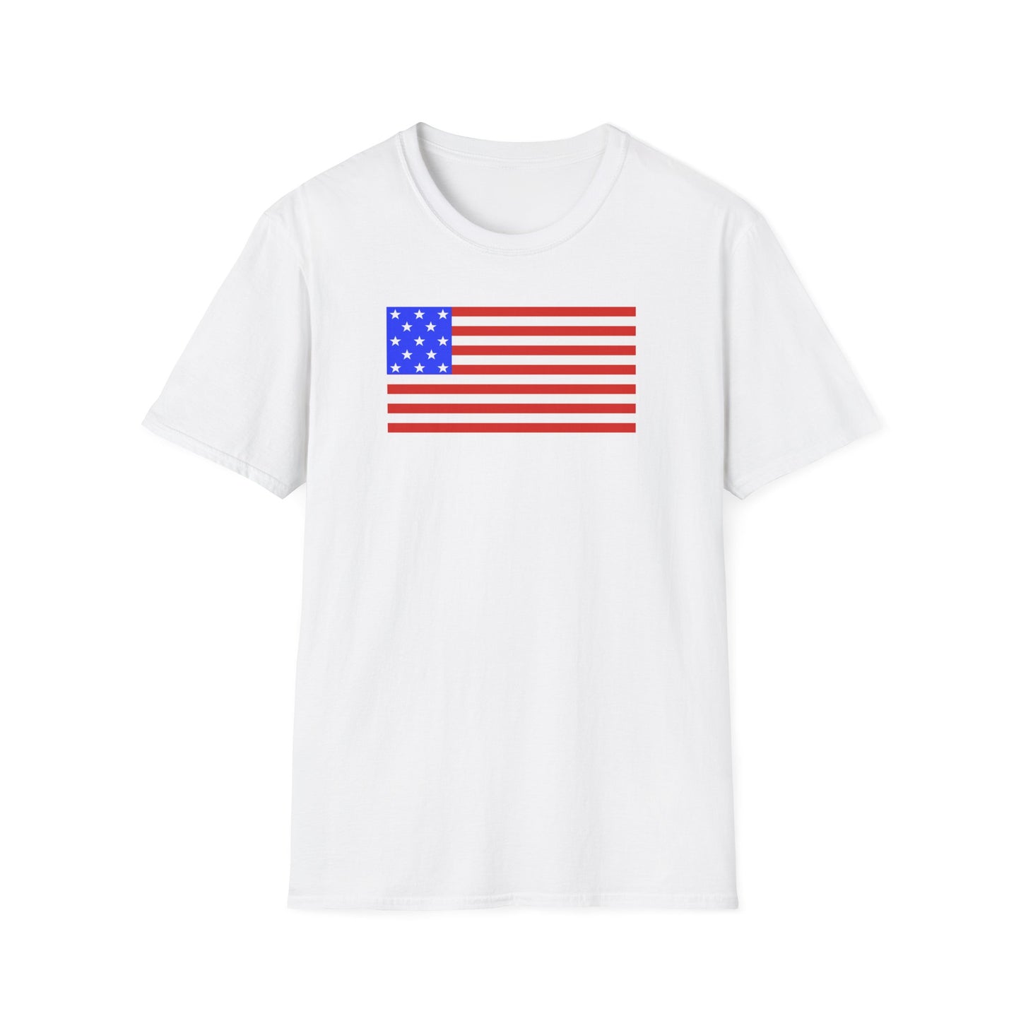 Flag + America 250 logo: Classic Softstyle T-Shirt