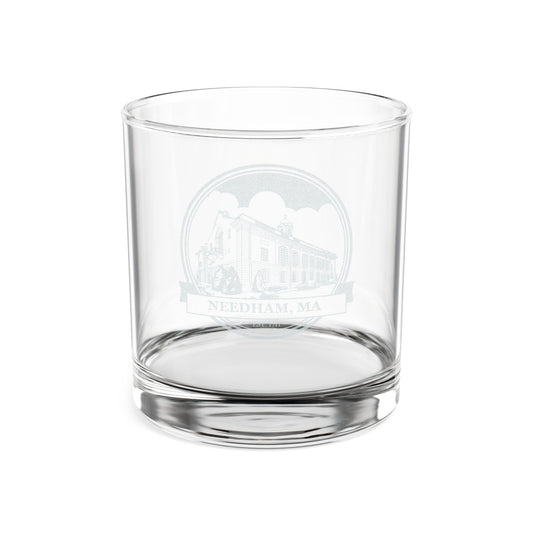 Needham Town Hall: Engraved Whiskey Glass