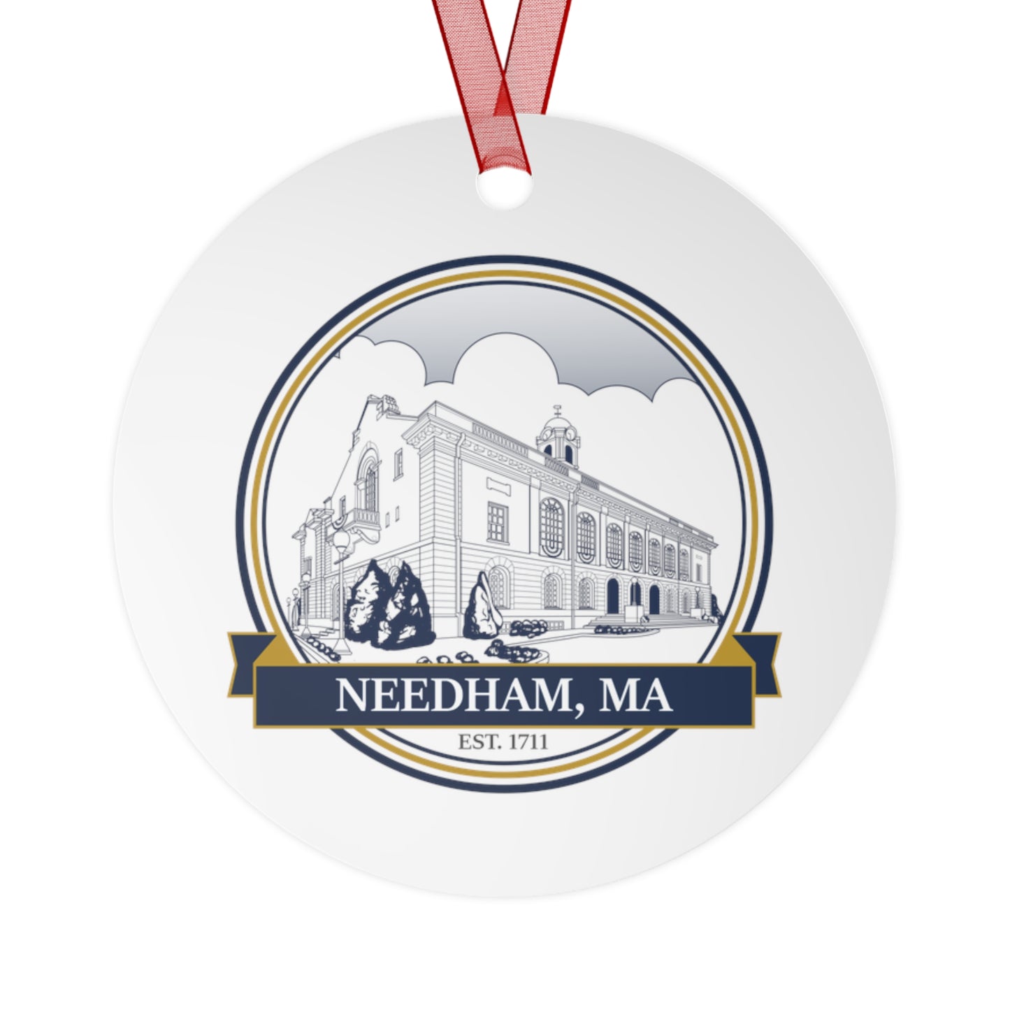 Needham Town Hall: Premium Ornament