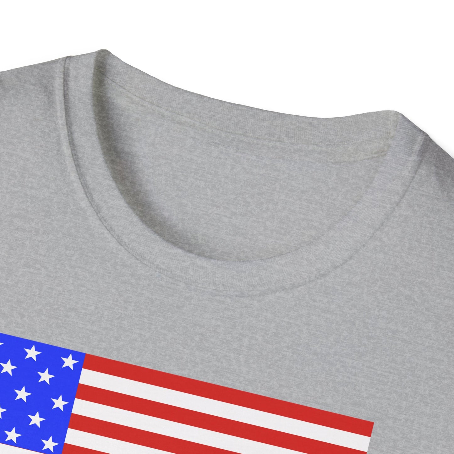Flag + America 250 logo: Classic Softstyle T-Shirt