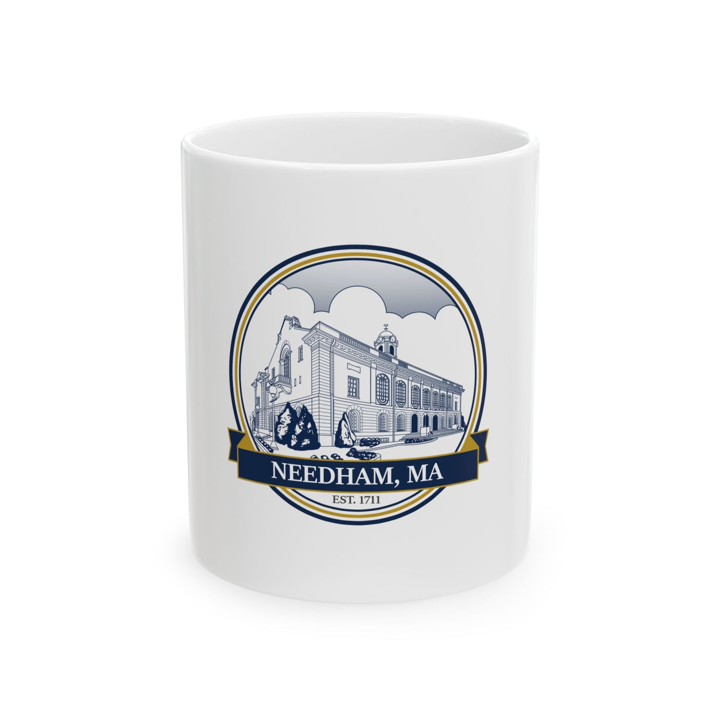 Needham Town Hall: Ceramic Coffee Mug