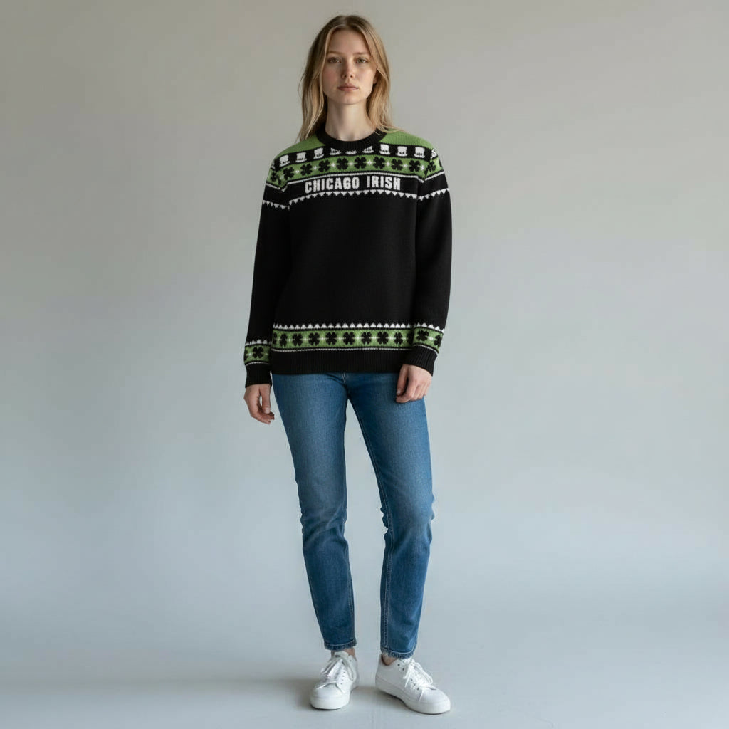 St Patrick's Day: Classic Crewneck Sweater - Chicago Irish