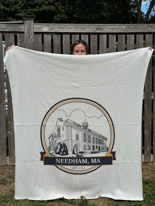Needham Town Hall: Knit Blanket