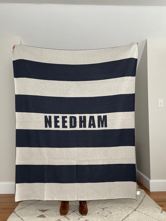 Needham Namesake: Striped Knit Blanket