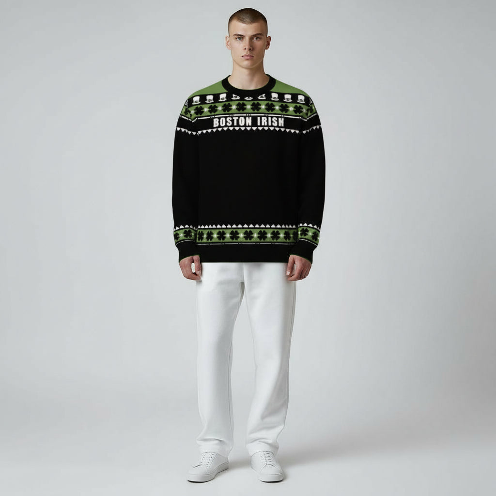 St Patrick's Day: Classic Crewneck Sweater - Boston Irish