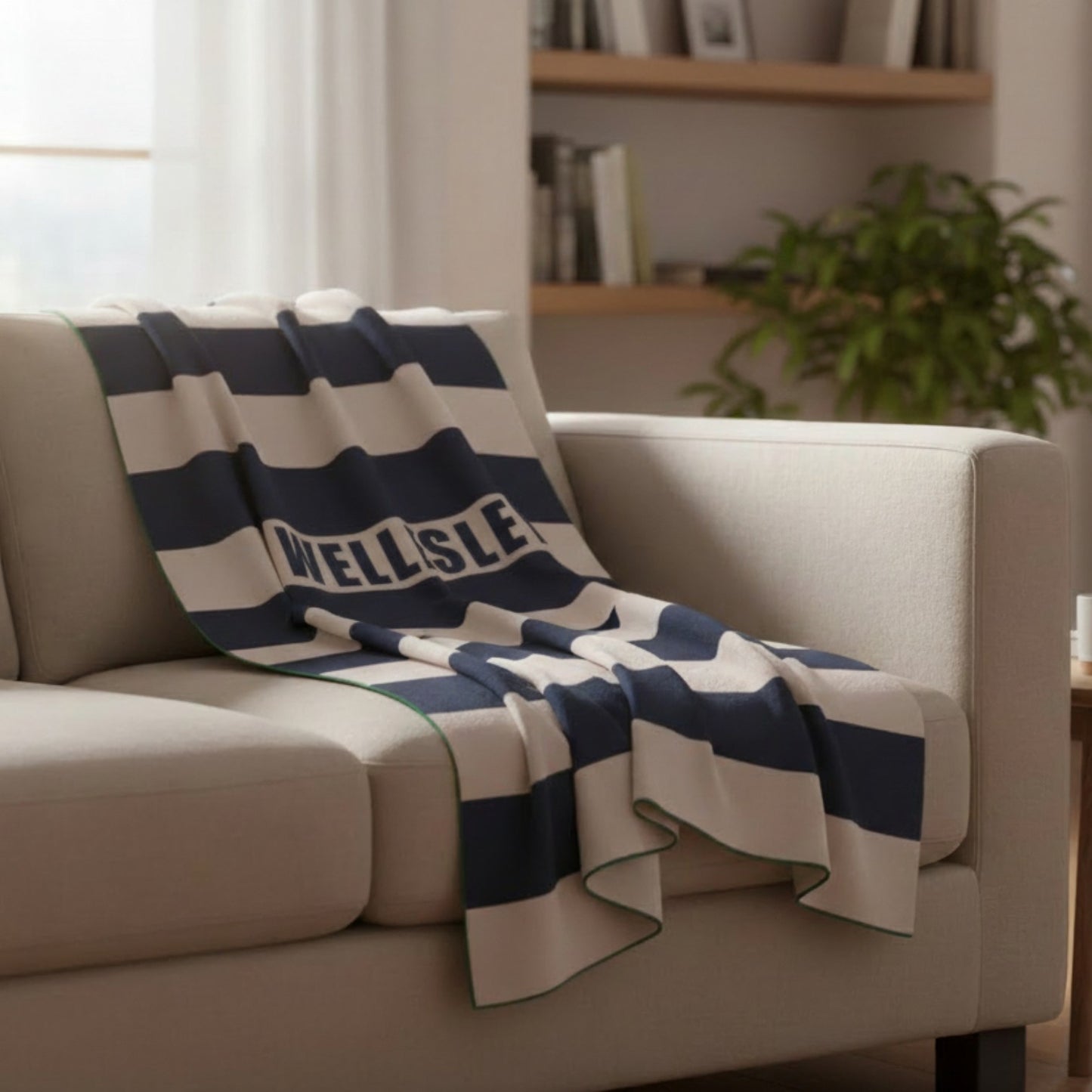 Wellesley Namesake: Striped Knit Blanket